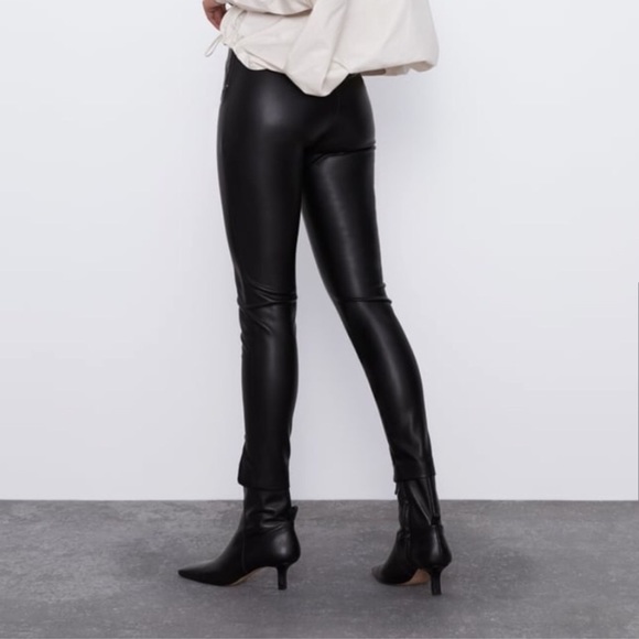 Zara Faux Leather Leggings - Picture 5 of 7